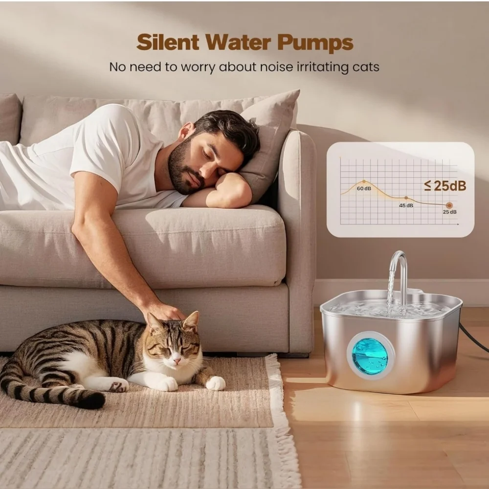 Cat Water Fountain with 10 Filters + 10 Sponges, Pet Fountains, New - NEVER USED